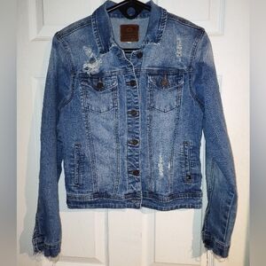 Distressed Light Blue Denim Jacket